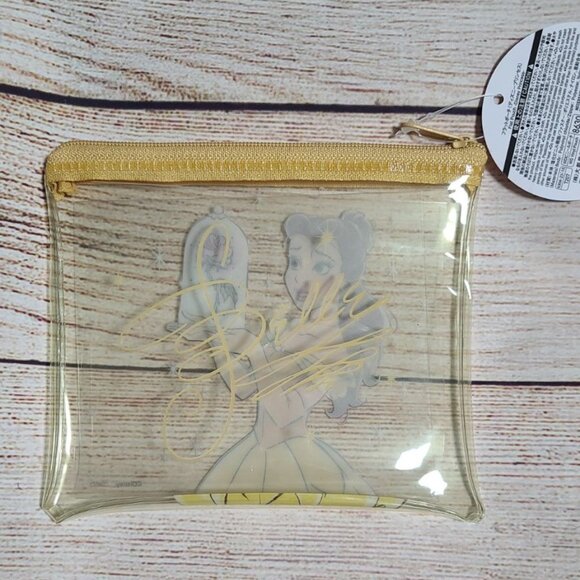 Disney Beauty and the Beast Belle Flat Pouch - Japan - NEW - Picture 2 of 2